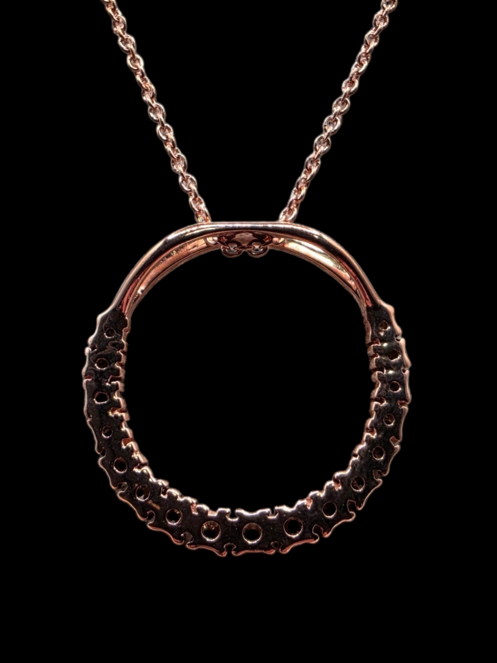 0.75 CTW Natural Champagne Diamond 14K Rose Gold Over 925 Sterling Silver - Picture 3 of 9